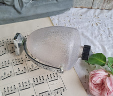 ANCIEN PORTE SAVON DISTRIBUTEUR MURAL VINTAGE EN VERRE ET CHROME