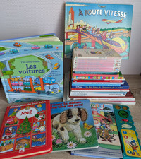 Lot de 32 livres enfants 3-5 ans: pop-up, sonore vTech, à volets, à caresser