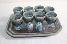 Beau service à oeufs en grès