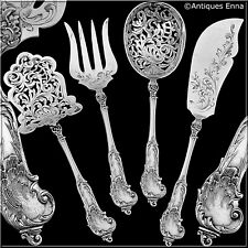 Folliot French All Sterling Silver Dessert Hors D'oeuvre Set 4 Pc