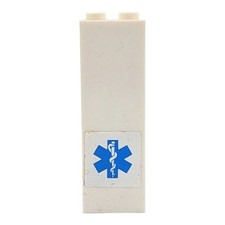 LEGO mur blanc/bleu 2454pb030 pièce 1×2×5 garde-côtes ensemble 7739