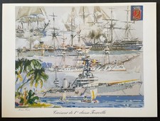 Croiseur de 1re classe Tourville, v. 1939 par Marin Marie Reproduction