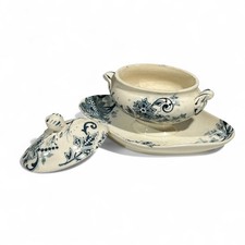 Ancien Moutardier faïence fine Saint Amand Sévigné  ceramique old bowl Mustard