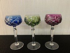 Lot 2 verres à vin overlay Val Saint Lambert (prix des 2)