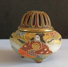 Ancien Pot à encens Petit Brûle Parfum Satsuma porcelaine Japon