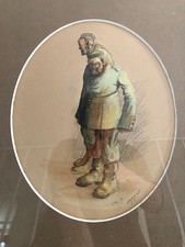 SUPERBE AQUARELLE, CARICATURE