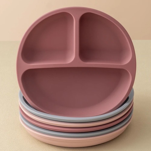 Assiette bébé silicone - en,