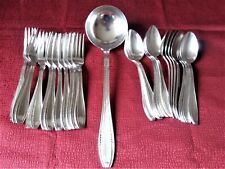 " CHRISTOFLE " 12 couverts + louche modèle VEGA perlé ( 25 pieces )