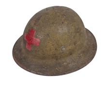British ww1 - Casque Anglais MK1 croix rouge ( authentique )
