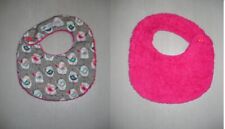 Bavoir bébé fait main 0/6 mois plumes