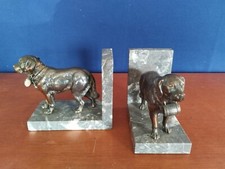 ANCIENS SERRE LIVRES CHIEN ST BERNARD EN REGULE TONNELET  DECO CHALET ALPES