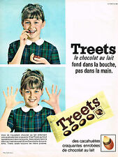 PUBLICITE ADVERTISING 064  1965  TREETS  cacahuètes enrobées de chocolat