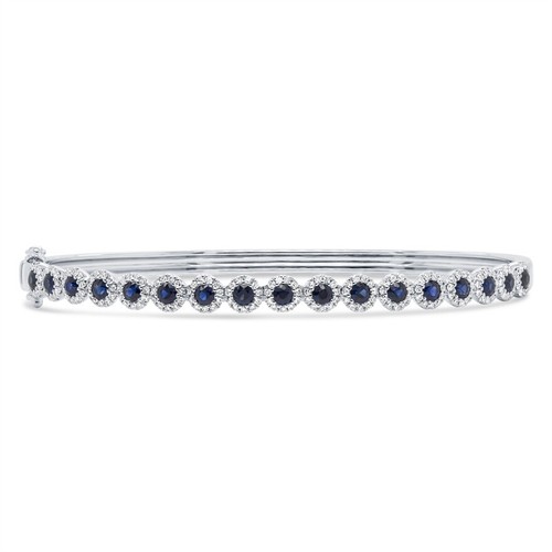 14k blanc diamant saphir - or,