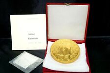 SUPERBE  coffret  MEDAILLE GENERAL DE GAULLE et Mme   doré à l'or fin   