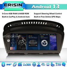 Android 14 CarPlay Autoradio BMW Série 3 E90 E91 5er E60 E61 Série 6 E63 E64 CIC