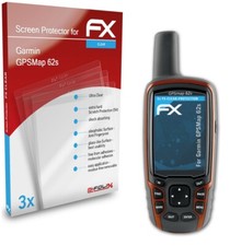 atFoliX 3x Protecteur d'écran pour Garmin GPSMap 62s clair