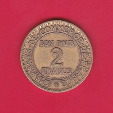 Pièce de monnaie France : "bon pour" 2 Francs Chambre Commerce, 1922, TTB+