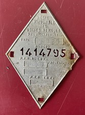 Ancienne plaque de constructeur renault