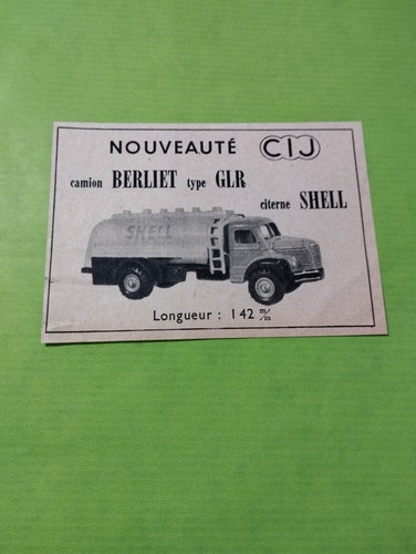 Publicite cij camion berliet - cij,