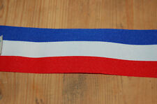 Ruban 1 mètre  BLEU BLANC ROUGE tissu - mercerie  - 5 cm de large