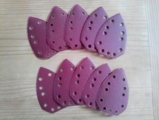 Lot 10 feuilles bandes disques abrasif grain 240 auto agrippant 137x96mm 