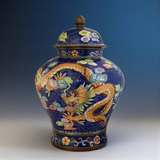 Vase cloisonné bronze Dragon