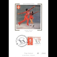 Carte maximum v3 - Patinage artistique - 8/2/1990 Albertville