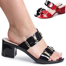 Sandales Mules En Vernis Pour