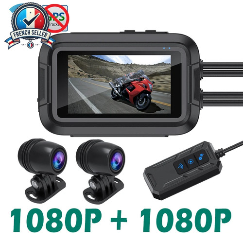 Dashcam moto full - hd, double
