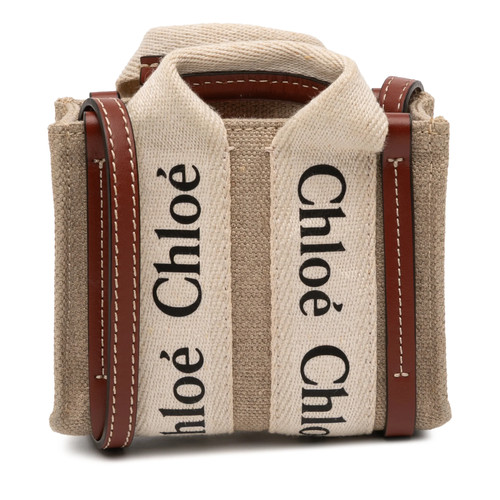 Chloé nano toile woody sac - toile,