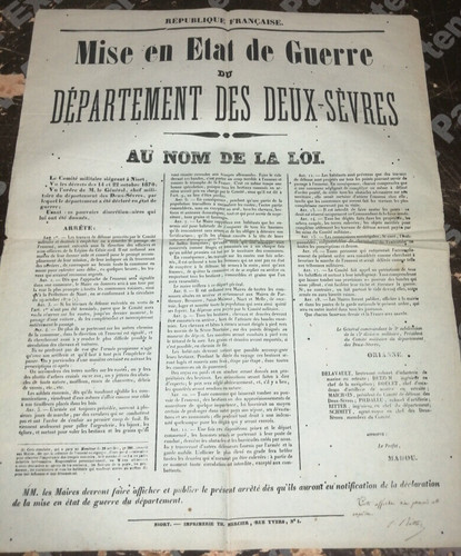 Affiche guerre 1870 - affiche,