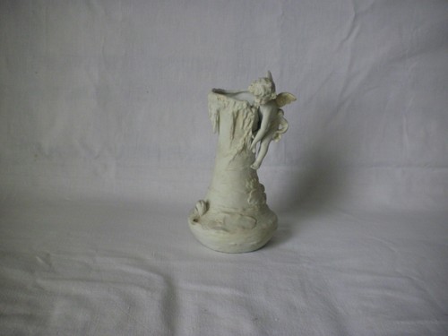 Vase biscuit blanc avec - vase,