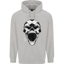 Un Sweat À Capuche Pour Homme En Coton À 80% Football Skull Soccer Footy