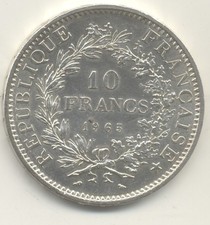 10 FRANCS 1965 TTB/SUP ARGENT