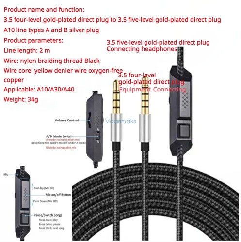 Audio cable for logitech - audio, astro