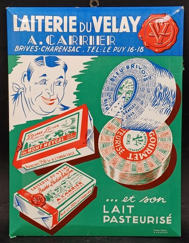 Plaque publicitaire glacoide