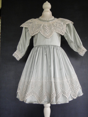 Robe soie bleue pour - en,