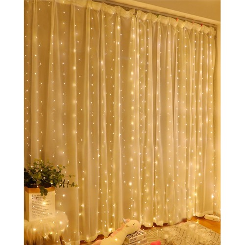 Rideau lumineux led - rideau, blanc