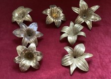 7 FLEURS DE LYS SANS PISTIL EN Bronze POUR CANDELABRE  LUSTRE D'EGLISE ,P
