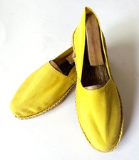 Véritable espadrille Basque vintage, taille 39, chaussures Ecureuil, jaune