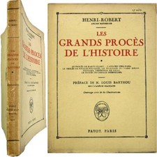 Grands procès de l'histoire I 1922 Henri Robert Marie Stuart Foucquet Voltaire