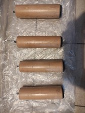 LOT DE 4 PIEDS DE SOMMIERS CYLINDRIQUES BOIS CLAIR  20 cm