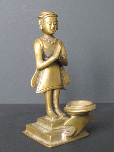 Lampe huile bronze - lampe,