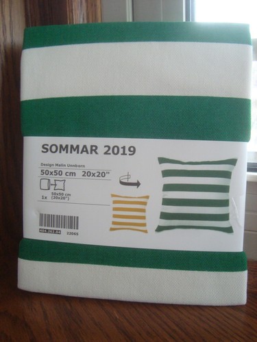 Ikea cushion cover white - white, green