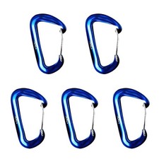 Lot de 5 mousquetons d'escalade 12 kN