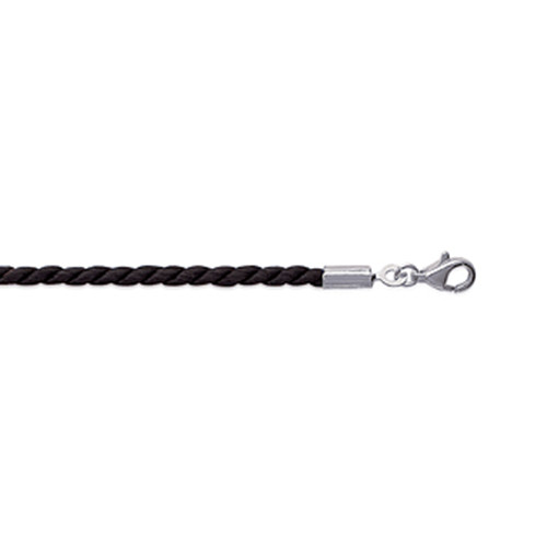 Collier cordon tressé noir - , &