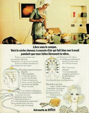 Publicité Advertising 1120 1972    Braun le sèche cheveux coussin air Astronette