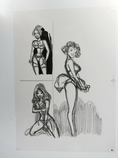 Film imprimerie 334 DI SANO Blagues coquines pin up croquis moto auto crayonnés