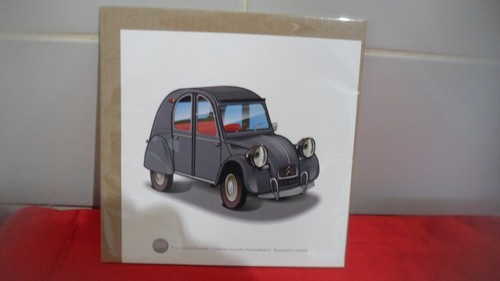 Dessin 2cv grise 20x20 - ,