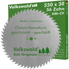 Volkswald® Lame De Scie CV 550 X 30 MM Z= 56 Scie À Format En Chrome-Vanadium